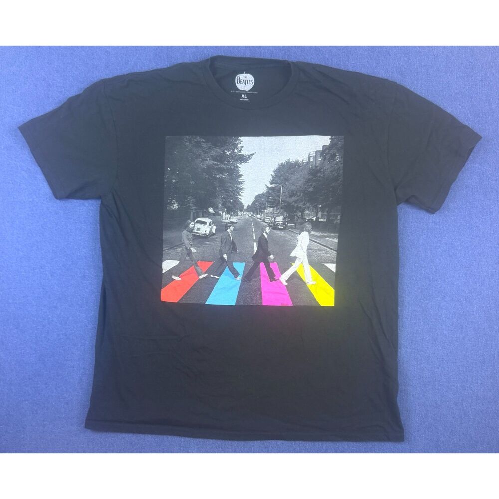 The Beatles Abbey Road T-Shirt Men’s XL Black Apple Corps Graphic Tee 2017